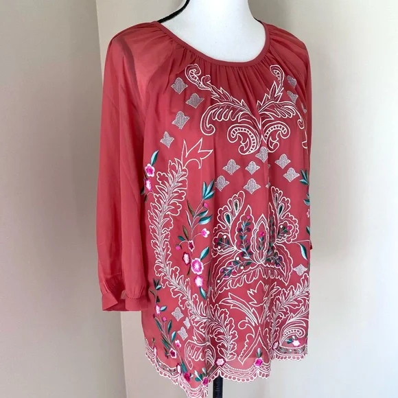 NWOT Soft Surroundings Sunrise Canyon Bella Top Size XL - Picture 5 of 11